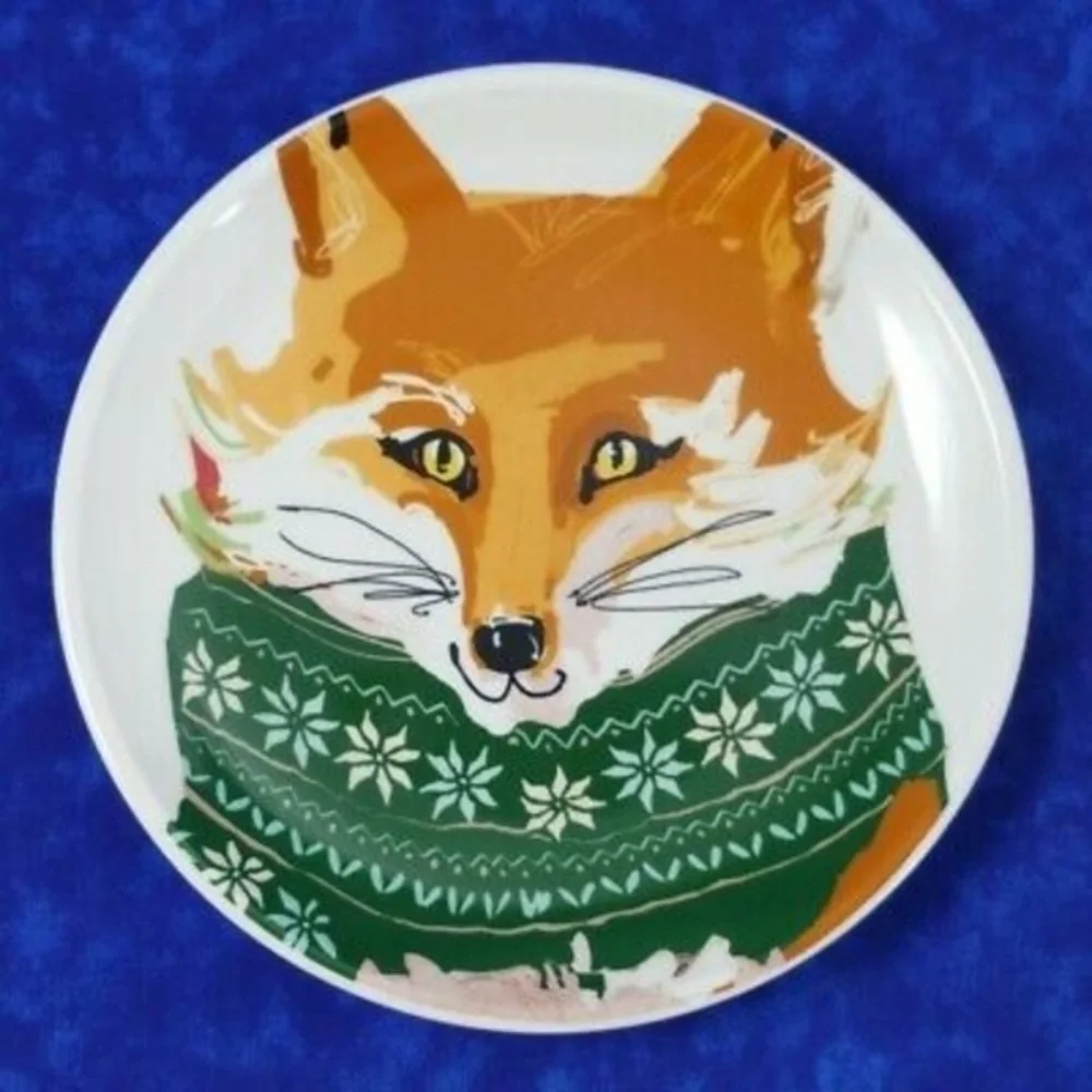 Vintage Rae Dunn Woodland Critter Christmas Dessert  Plates